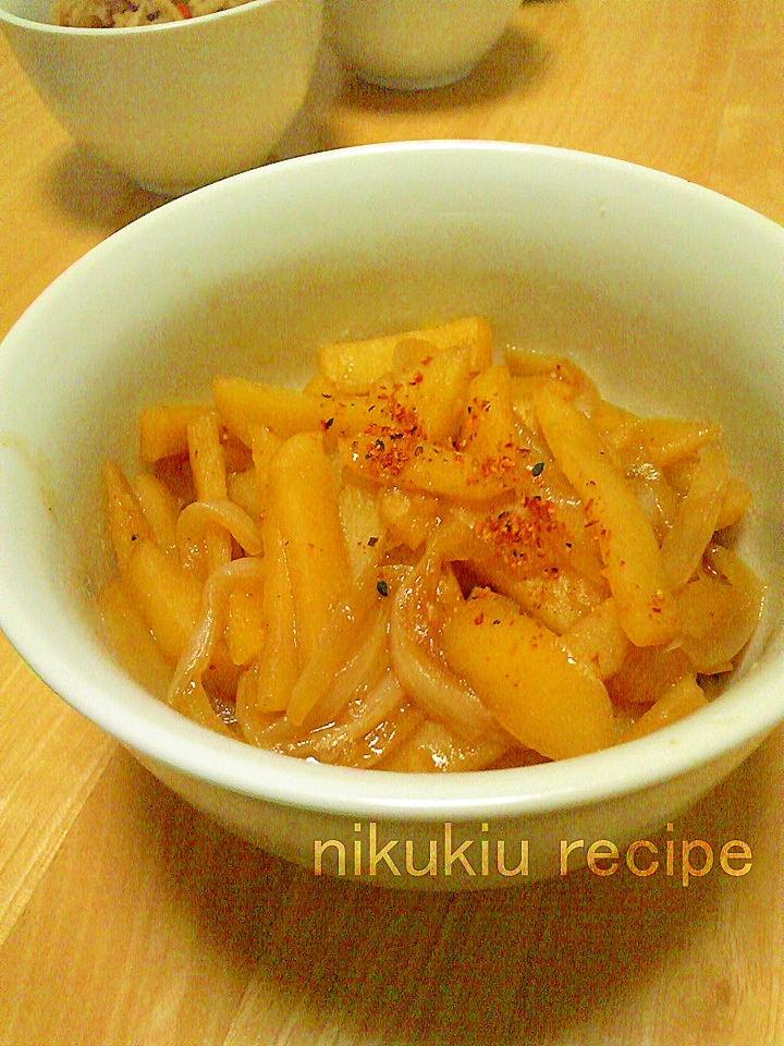 簡単おいしい じゃがいもとたまねぎの油抜ききんぴら レシピ 作り方 By Nikukiu 楽天レシピ