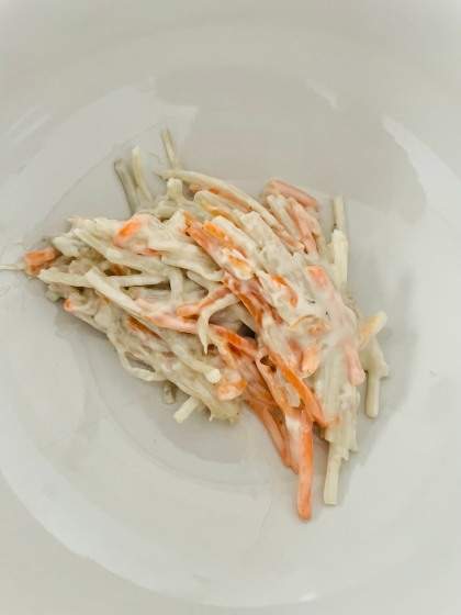 白だしで作るごぼうサラダ