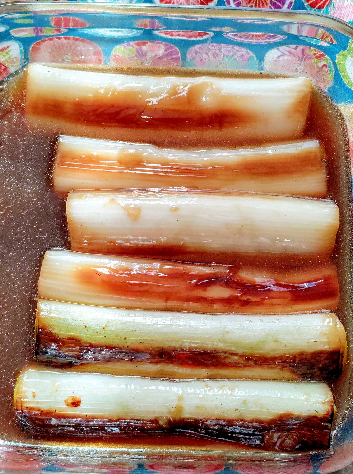 焼きねぎの甘辛おだし浸し