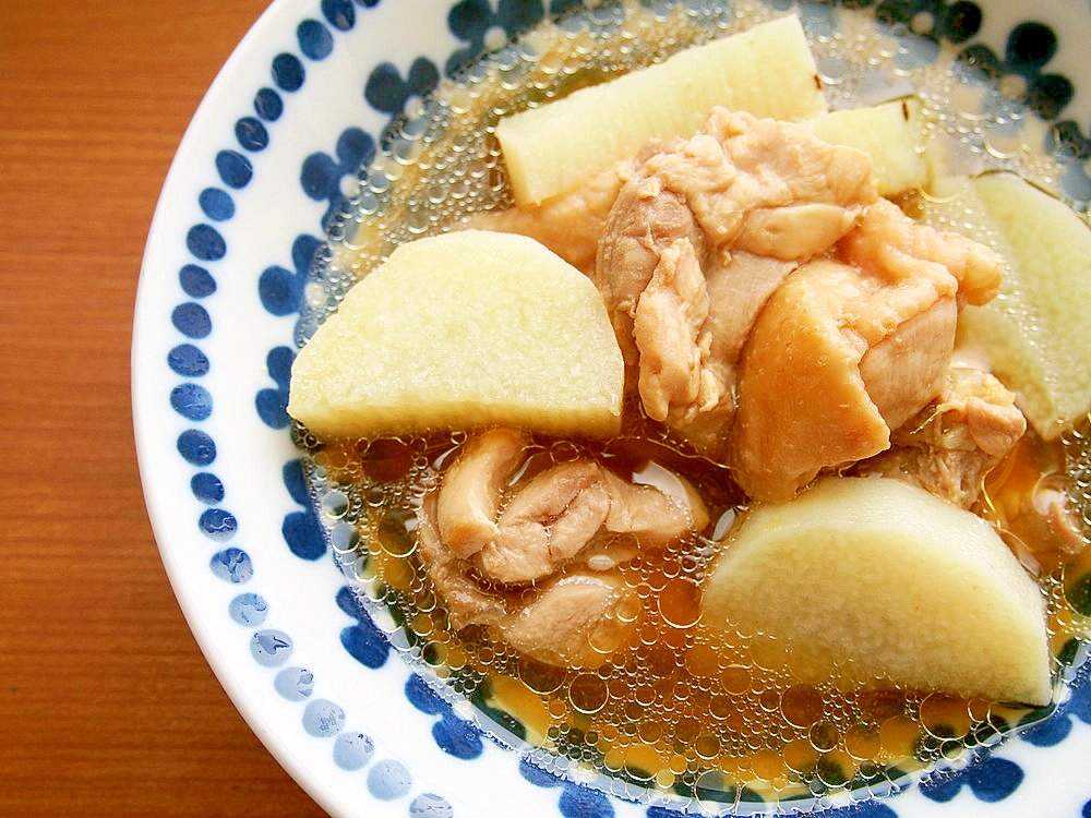 もも肉と長芋のあっさり煮物♪