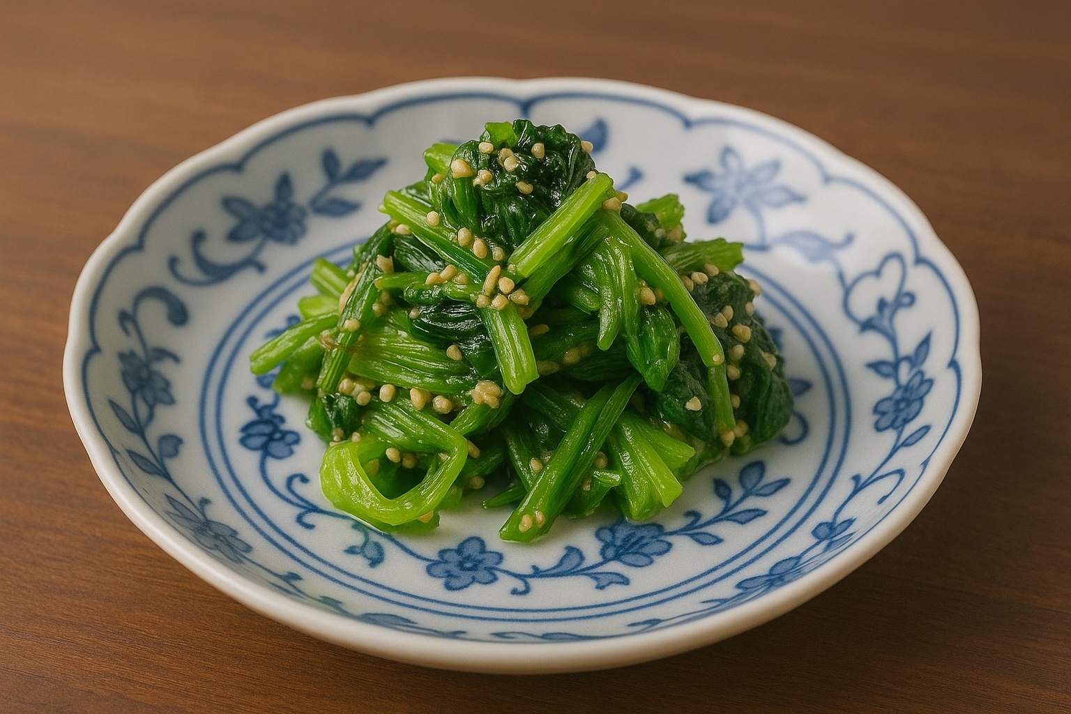 【いつもの味に飽きたら】味噌味でほうれん草胡麻和え