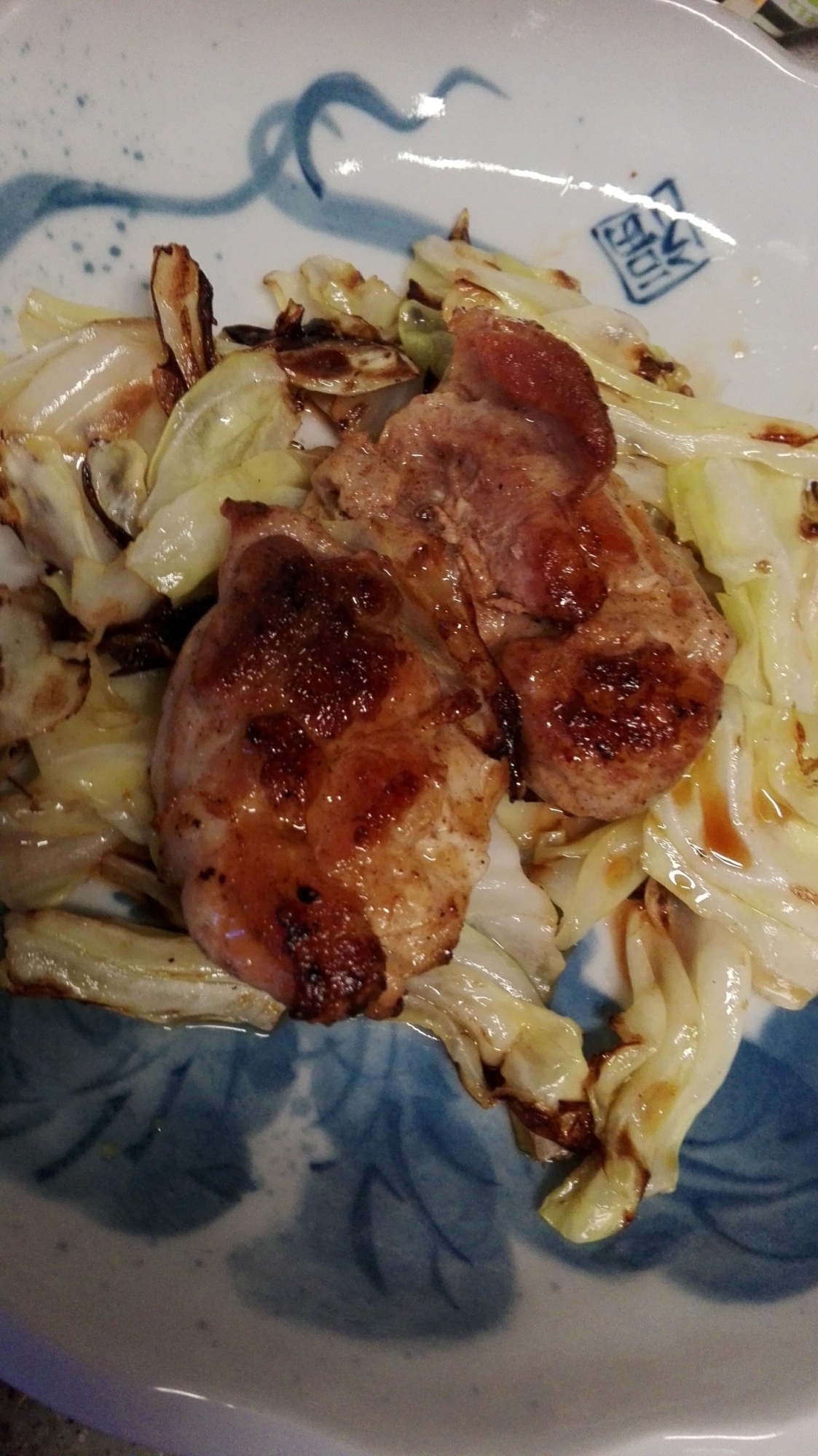 鶏モモ肉とキャベツのゆず胡椒ポン酢焼き