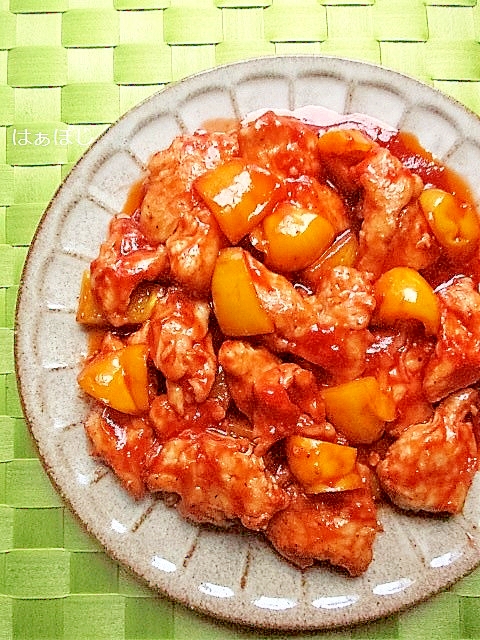 鷄むね肉のケチャップ炒め