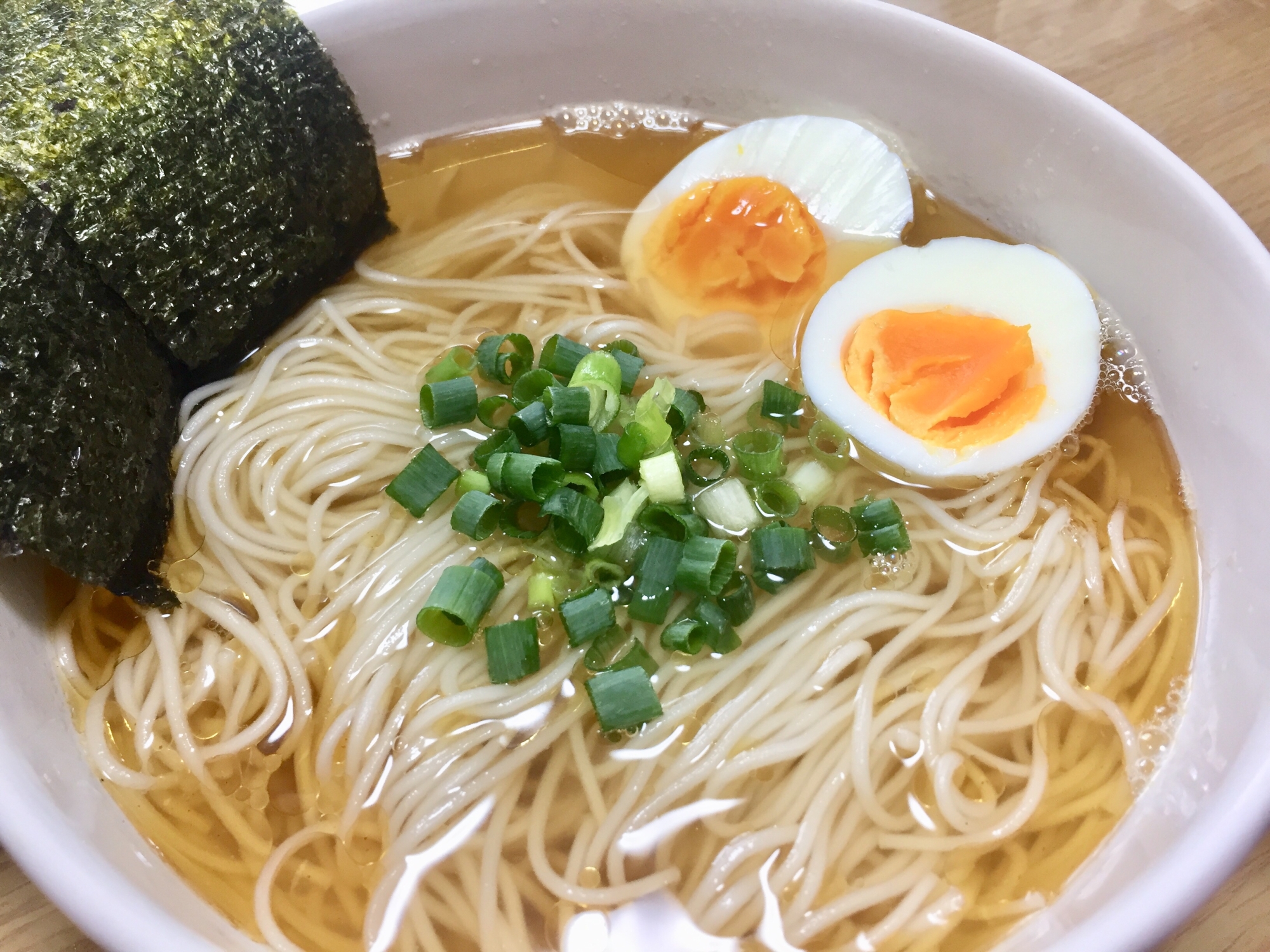 素麺で醤油ラーメン♪