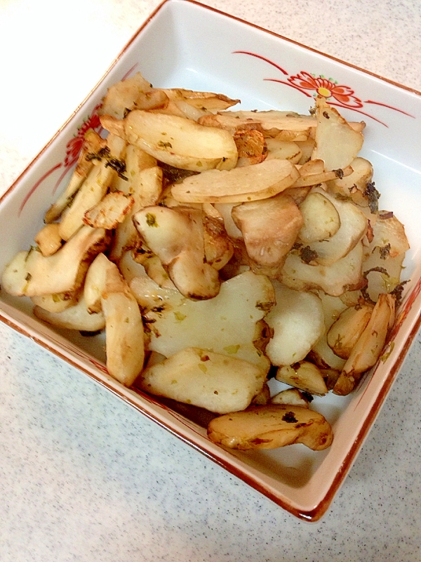 菊芋と青海苔の炒め物