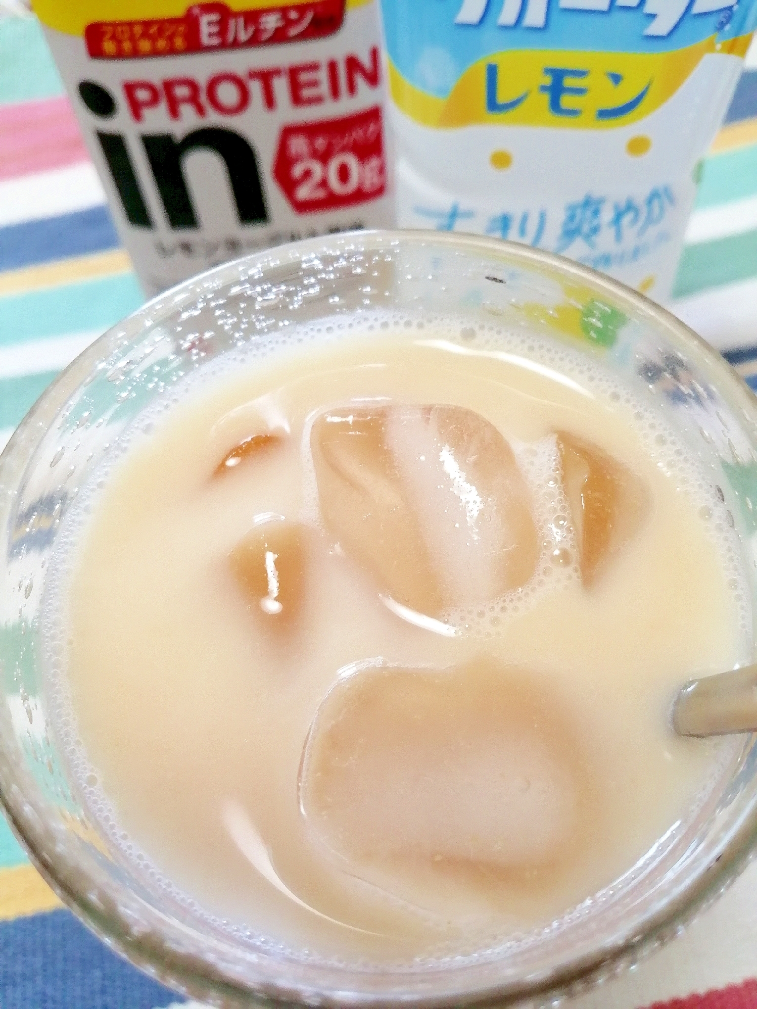 アイス☆レモンカルピスミルク♪