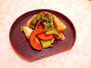 ふっくら鶏ささみとカボチャの炒め物