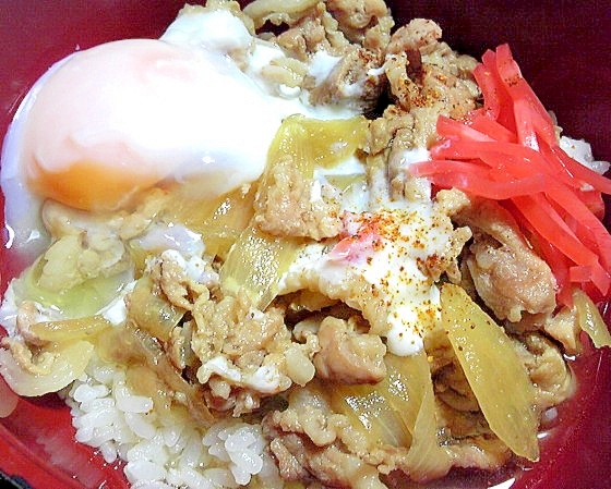 温玉のせ吉野家風豚丼