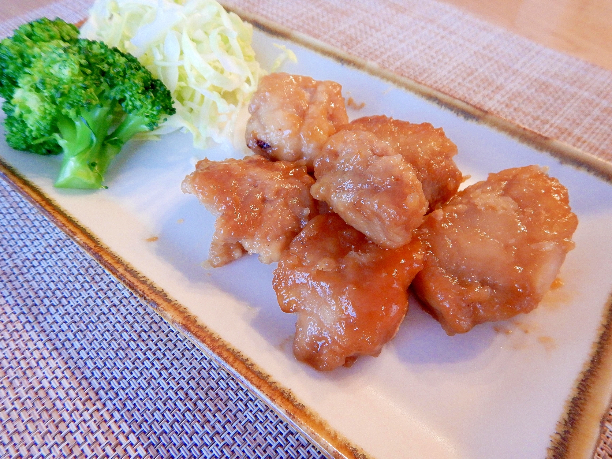 鶏もも肉の一口照り焼き