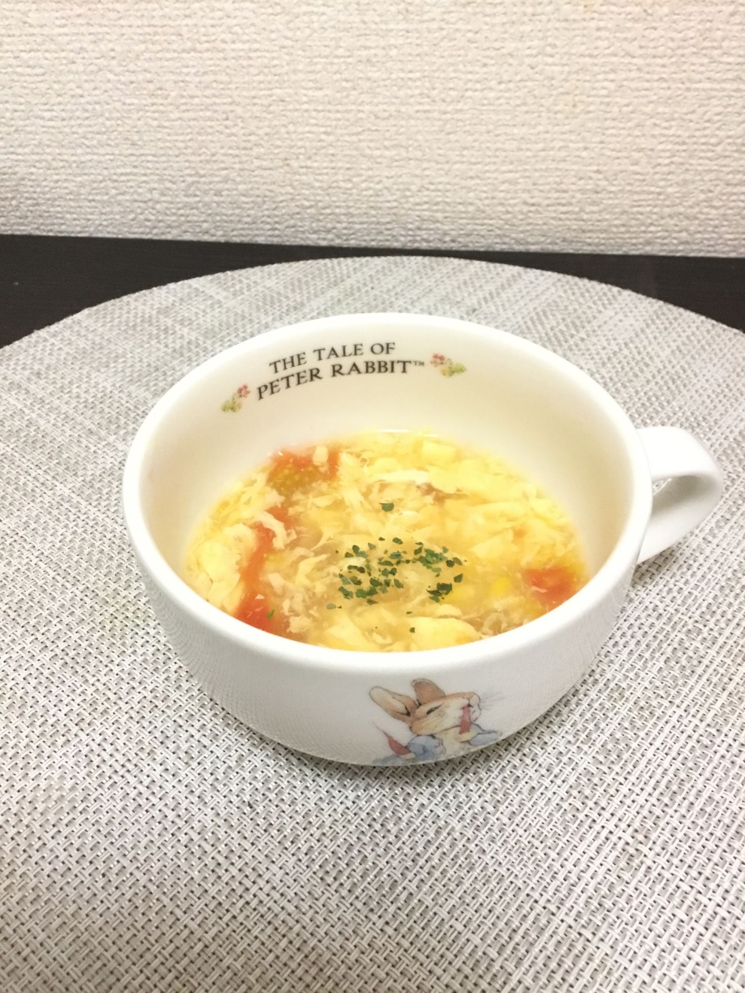 中華だしのトマトと卵のスープ♡