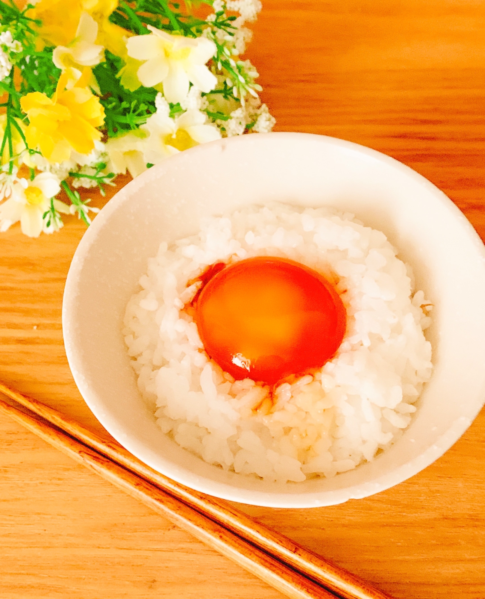 卵黄の醤油漬け♪卵かけごはん