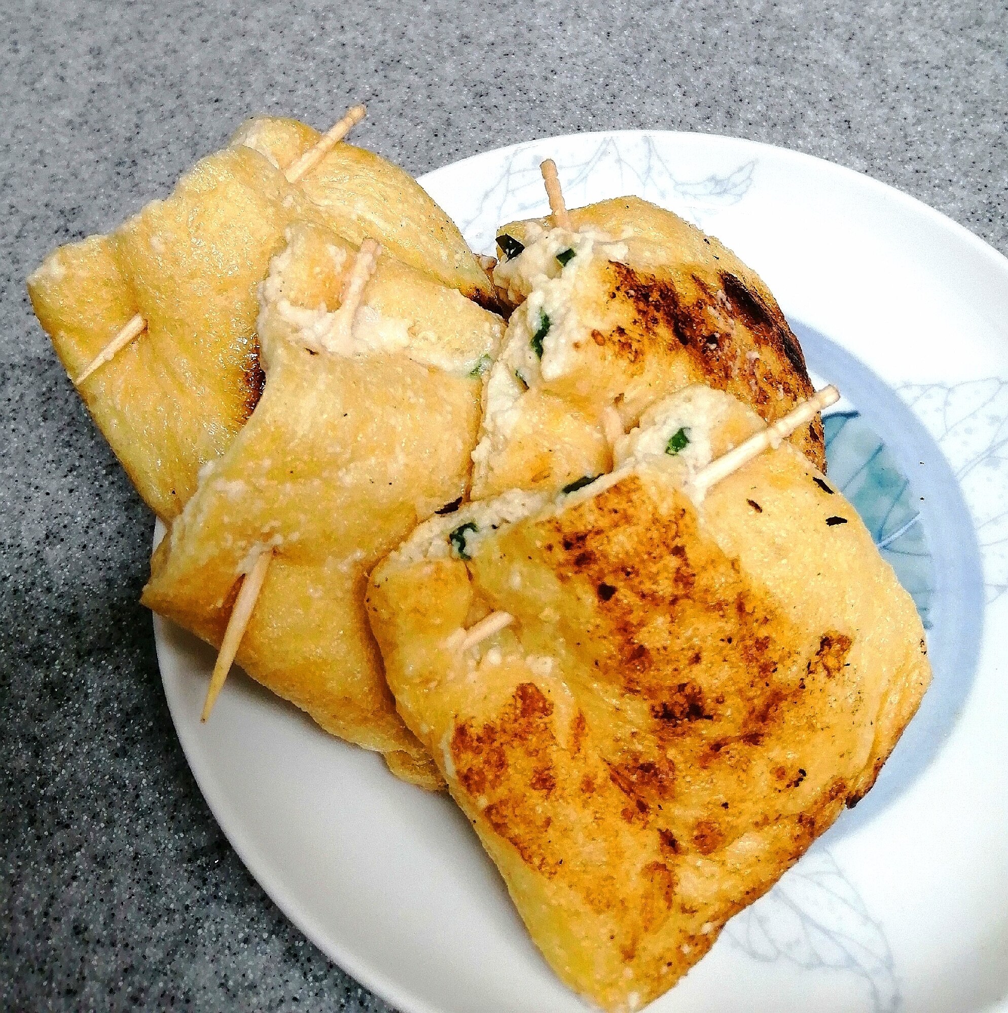 豆腐と卵★油揚げの包み焼き