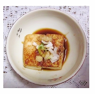 焼き豆腐（長ネギ・土佐醤油）