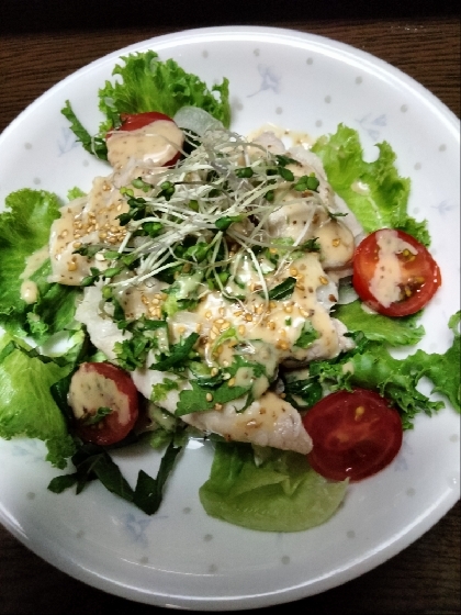 リーフレタスde ᕷ* 豚肉の冷しゃぶサラダꕤ୭*