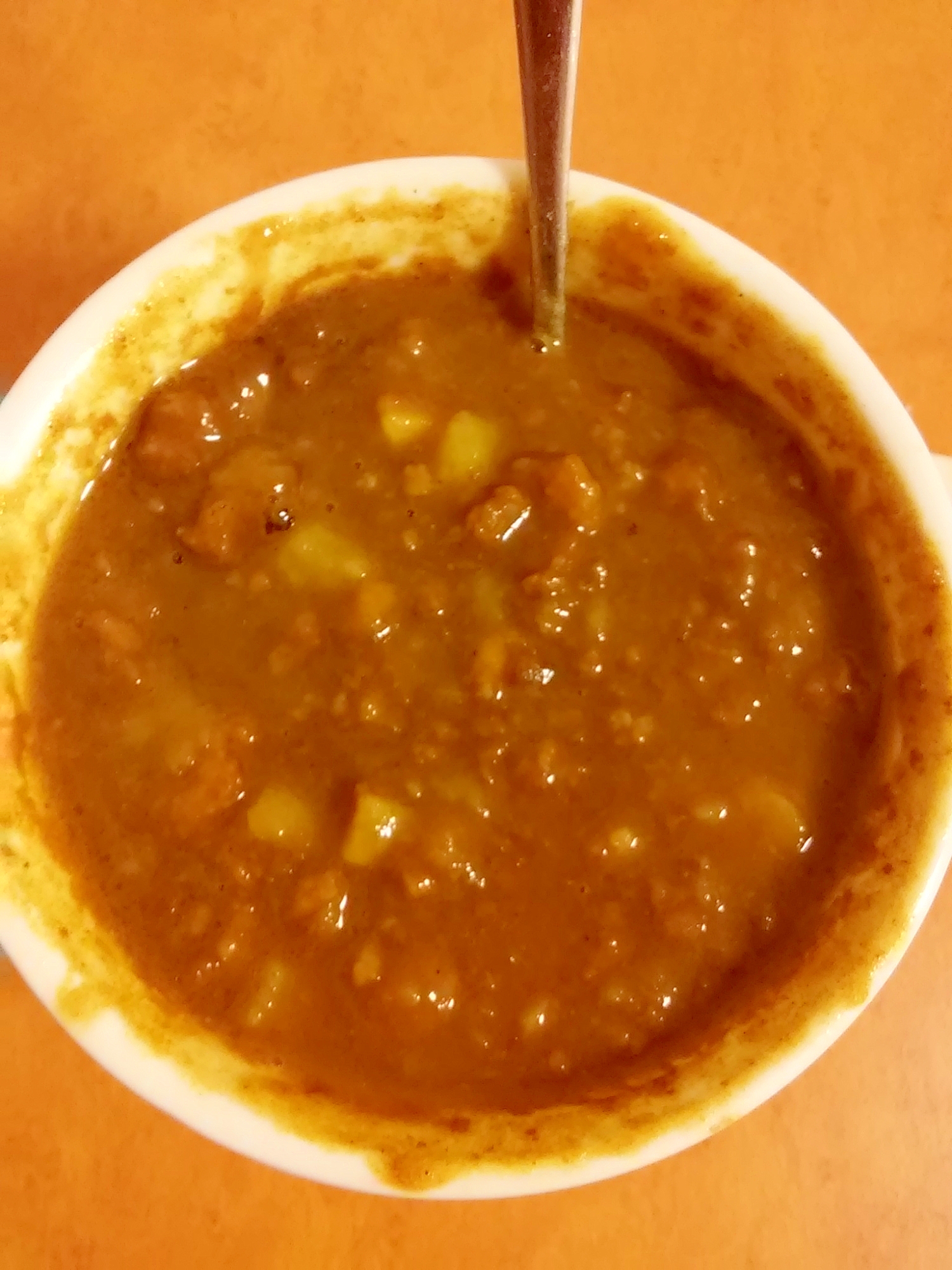 冷凍ハンバーグアレンジ☆レンジで簡単☆ひき肉カレー