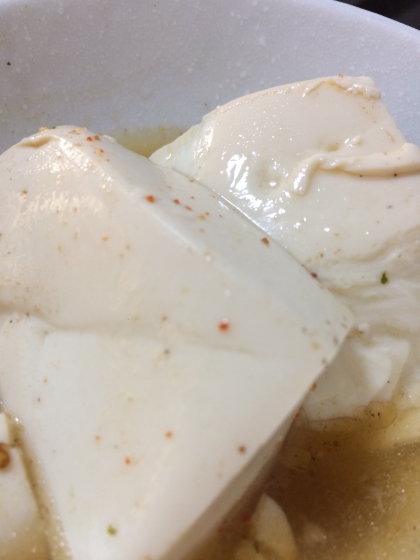 ピリ辛、温か〜い豆腐