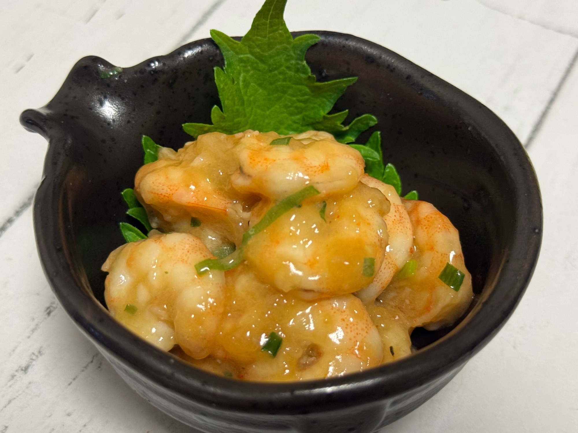 和風？それとも中華？焼き海老とわさびの和物
