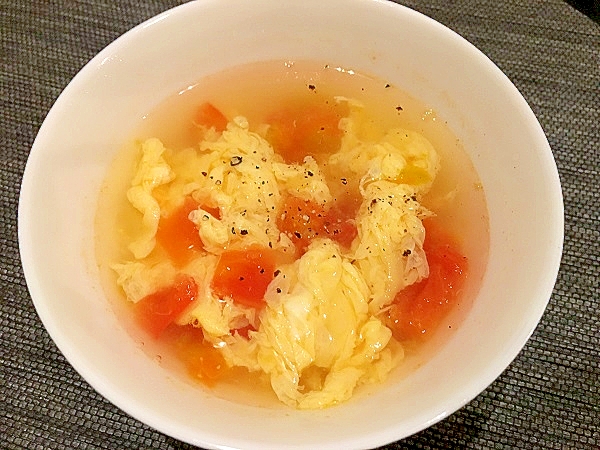 トマトの中華風かきたまスープ