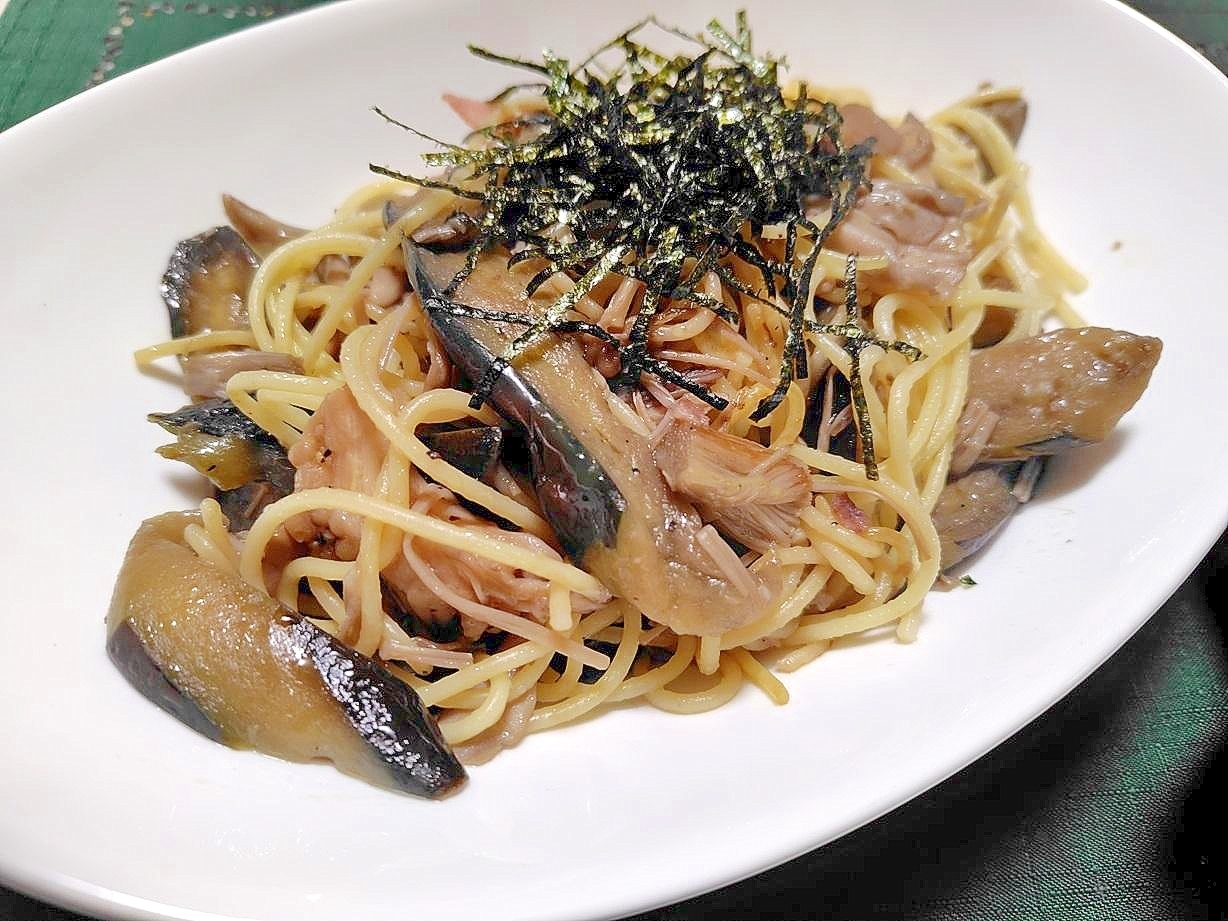10分で! 茄子ときのこの和風パスタ