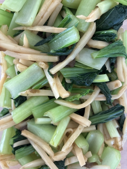 レンジで簡単☆小松菜のとろろ昆布かけ