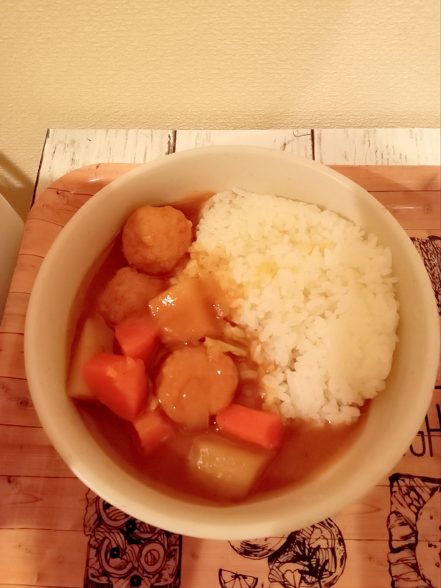 青パパイヤのカレー