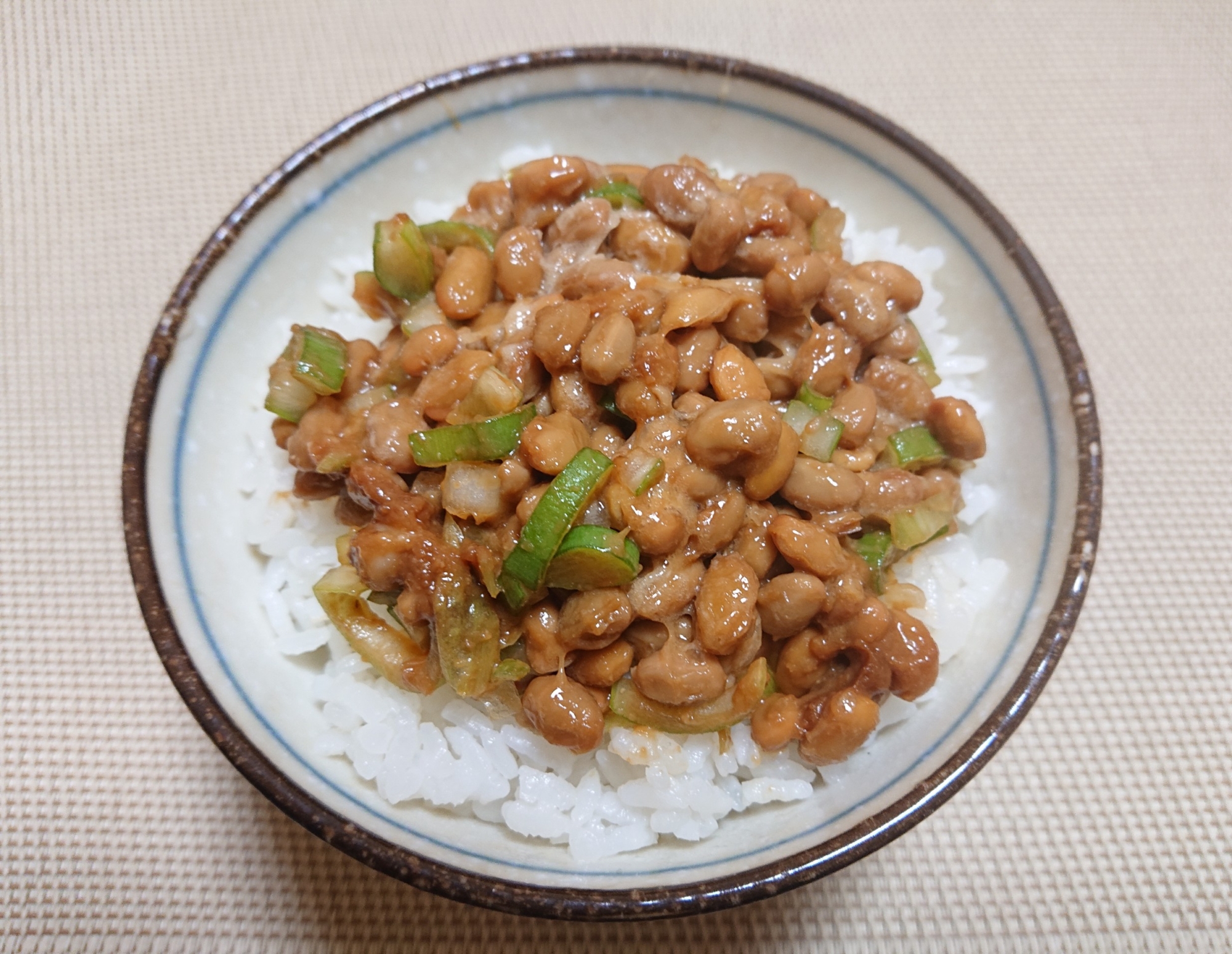 ネギ味噌納豆ご飯