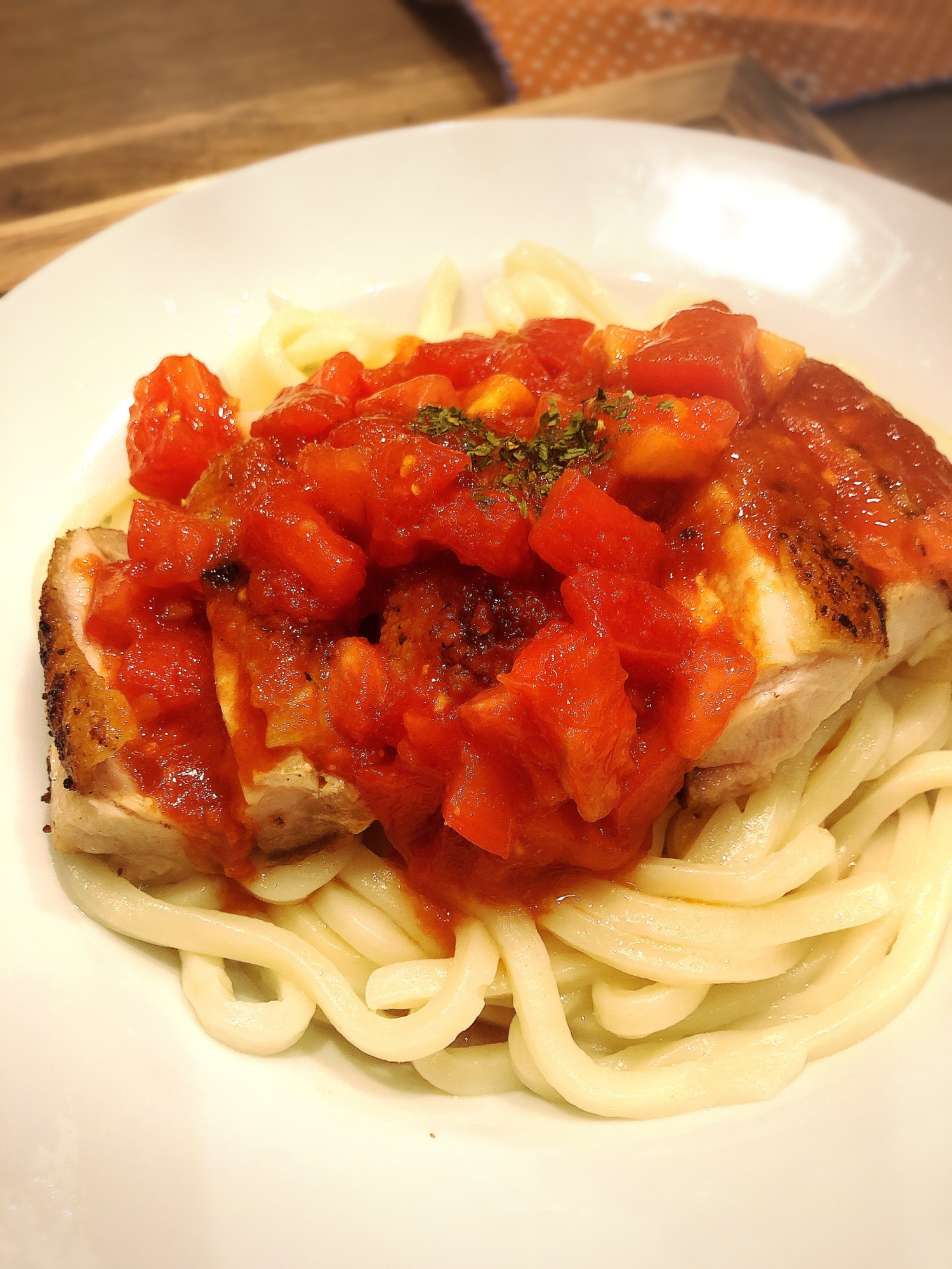 イタリアンチキントマトうどん☆