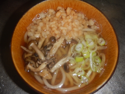 天かすがっつり♡鶏・しめじのにゅうめん