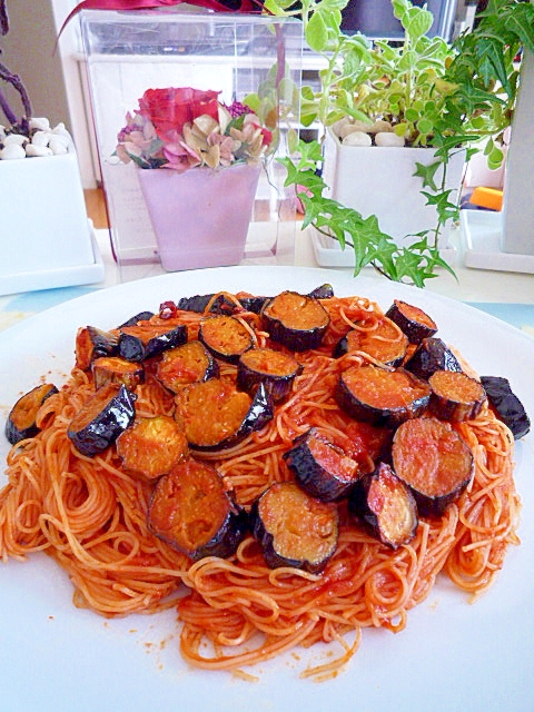 なすのアラビアータ♪