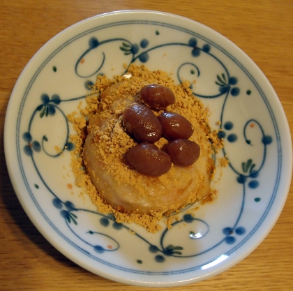 角餅ではなく、丸餅ですが･･･
きな粉と金時豆、合いますね
美味しかったです
ご馳走様でした