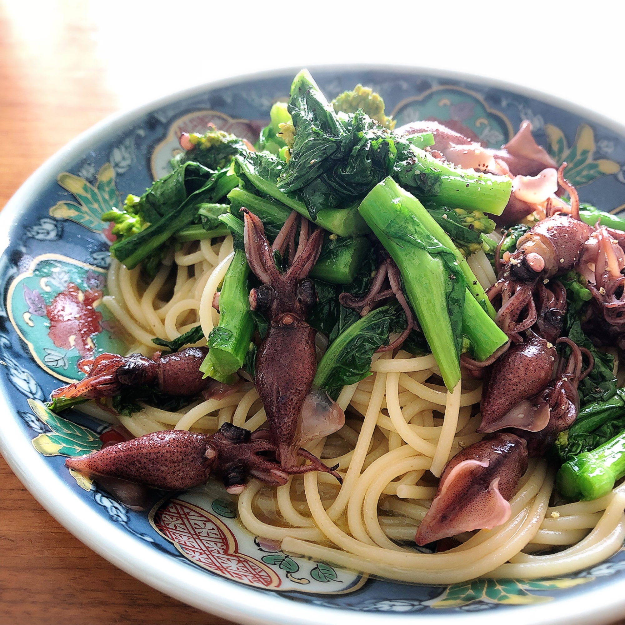 ホタルイカと菜の花パスタ