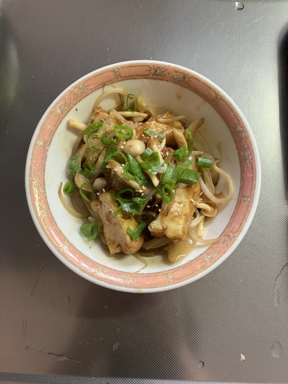 厚揚げでメイン♡厚揚げときのこの照り焼き