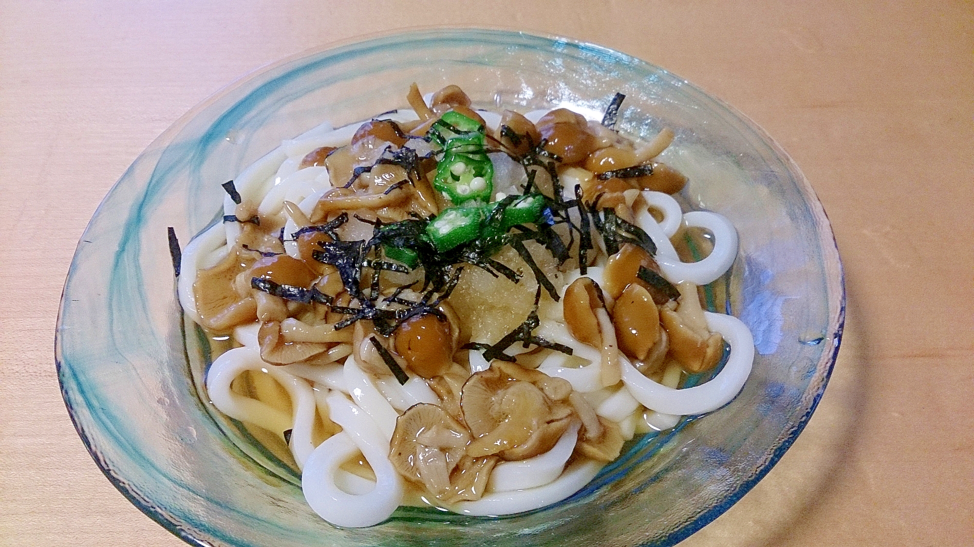 冷たいなめこおろしうどん～夏に食べたいうどん～