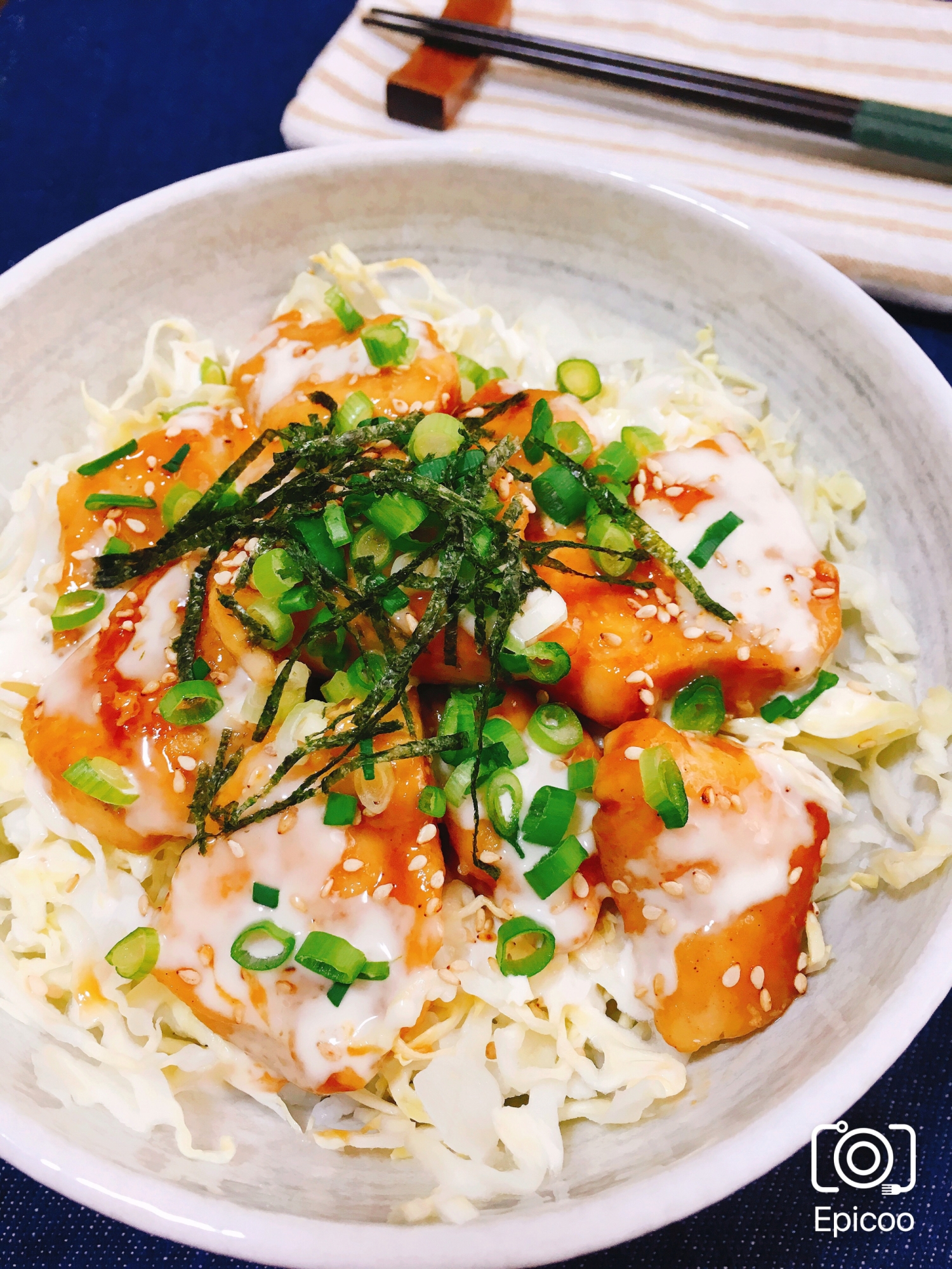 柔らか鶏胸肉の簡単照りマヨ丼