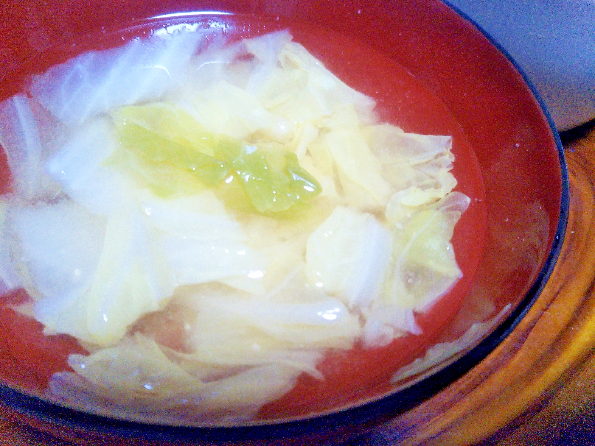 白菜漬けde味噌汁