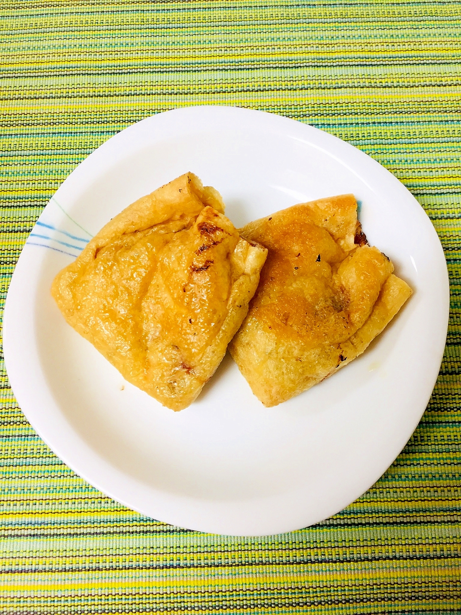 甘辛味噌とチーズで！納豆と油揚げのはさみ焼き