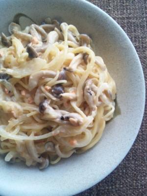 シチューのルーで簡単 鮭きのこクリームパスタ レシピ 作り方 By Pyoco 楽天レシピ シチューのルーで簡単 鮭きのこクリームパスタ レシピ 作り方 By Pyoco 楽天レシピ