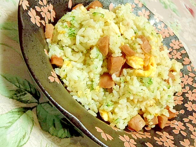 ❤スパムと炒り卵と鰹節と青海苔醤油の混ぜご飯❤