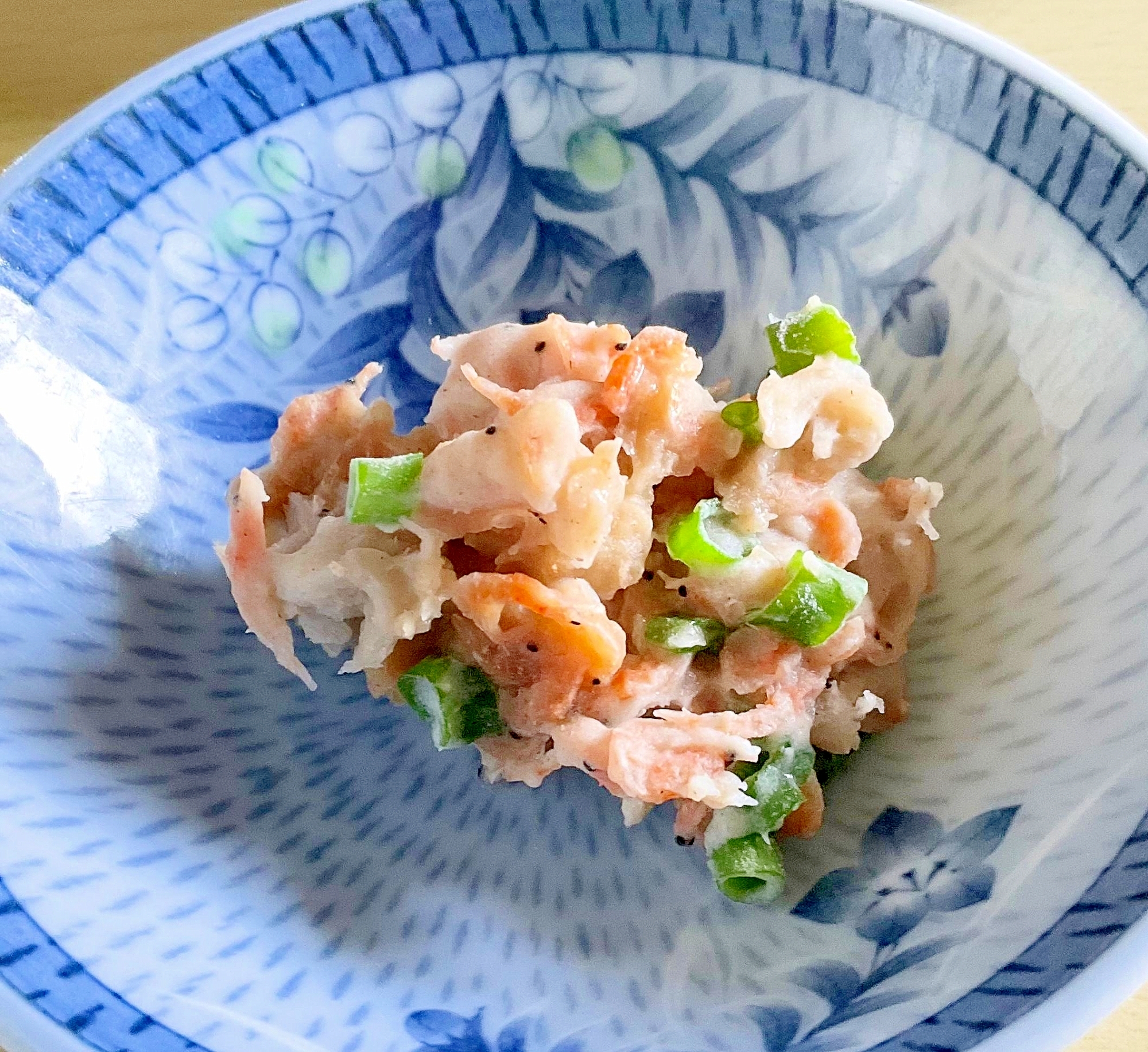 あみえび細ねぎそば粉♪