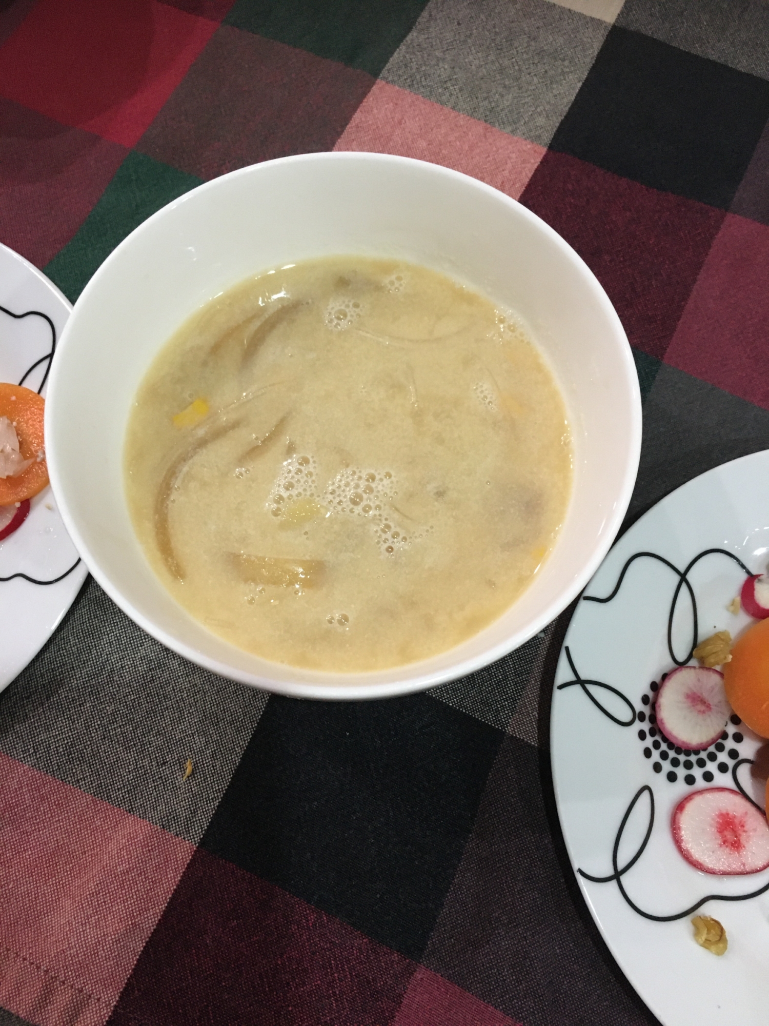 豆乳春雨スープ