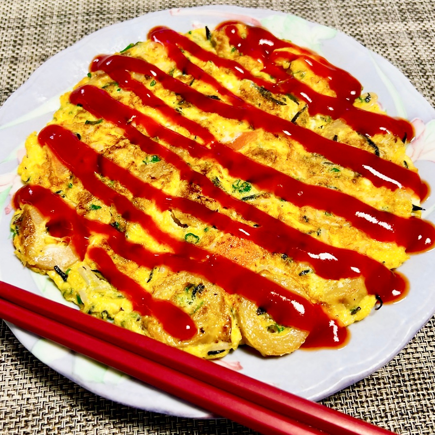ひじきの煮物リメイク！出汁が効いたオムレツ