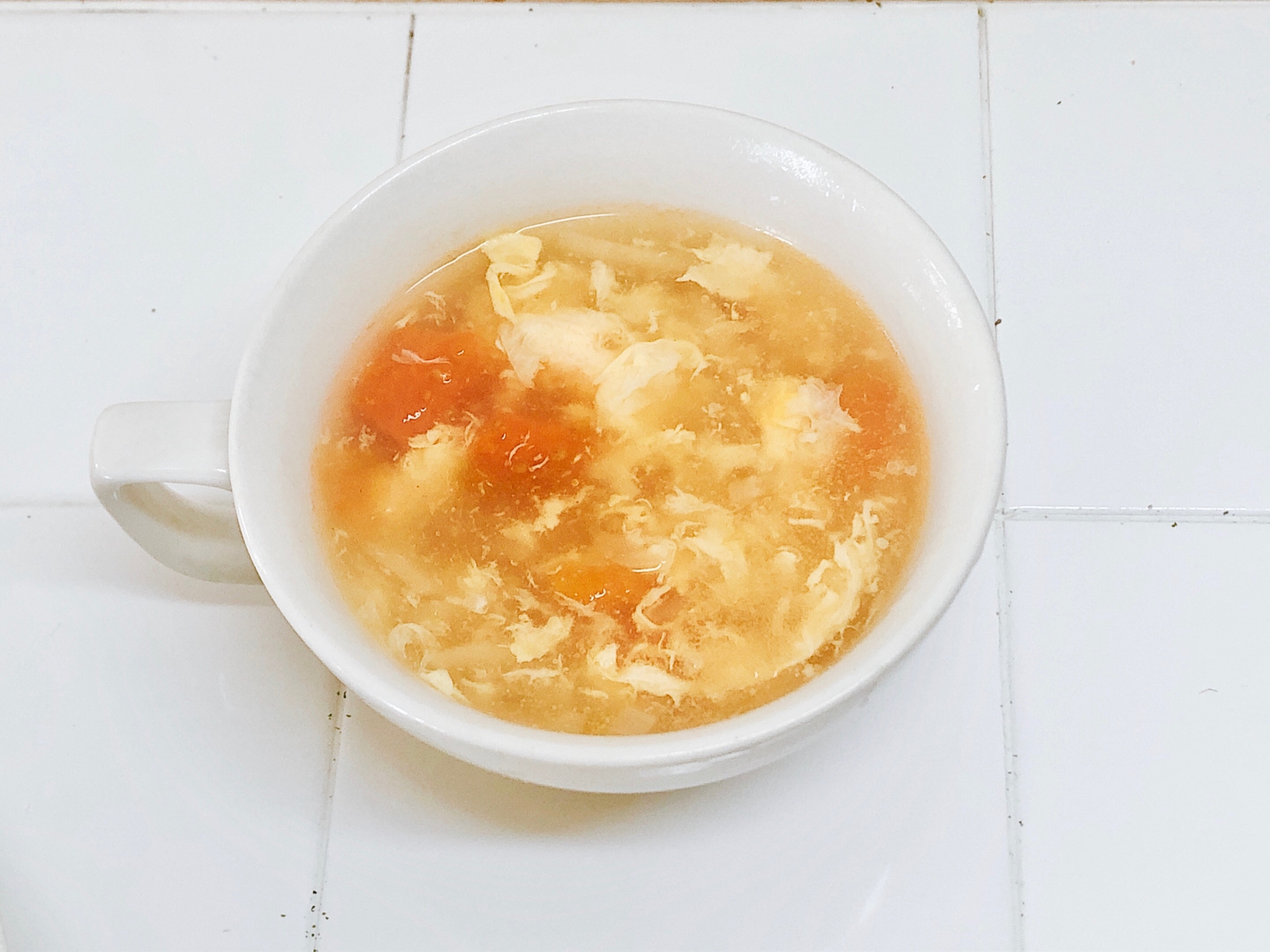 大根とトマトの卵スープ