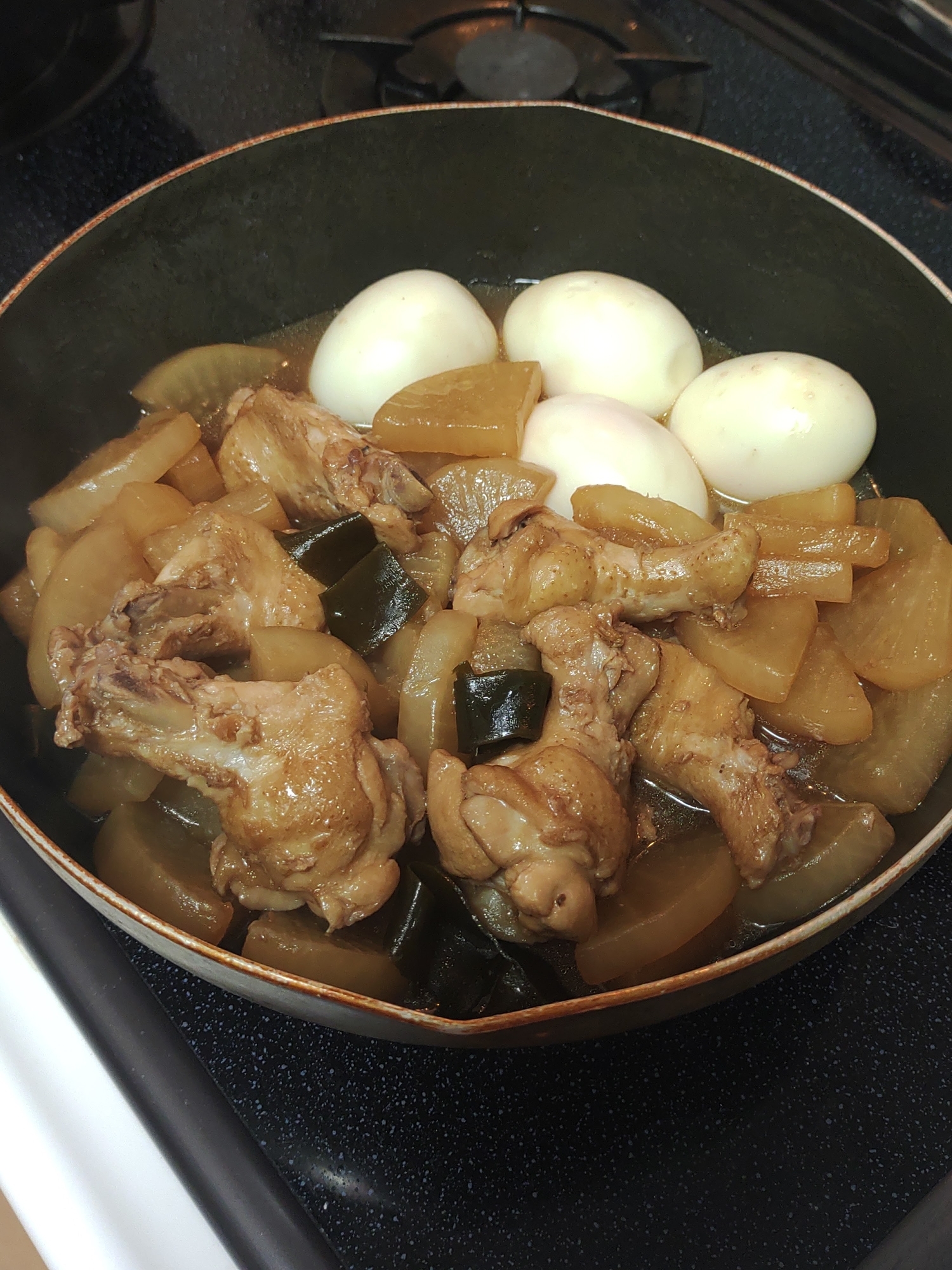 鶏手羽大根の照り煮