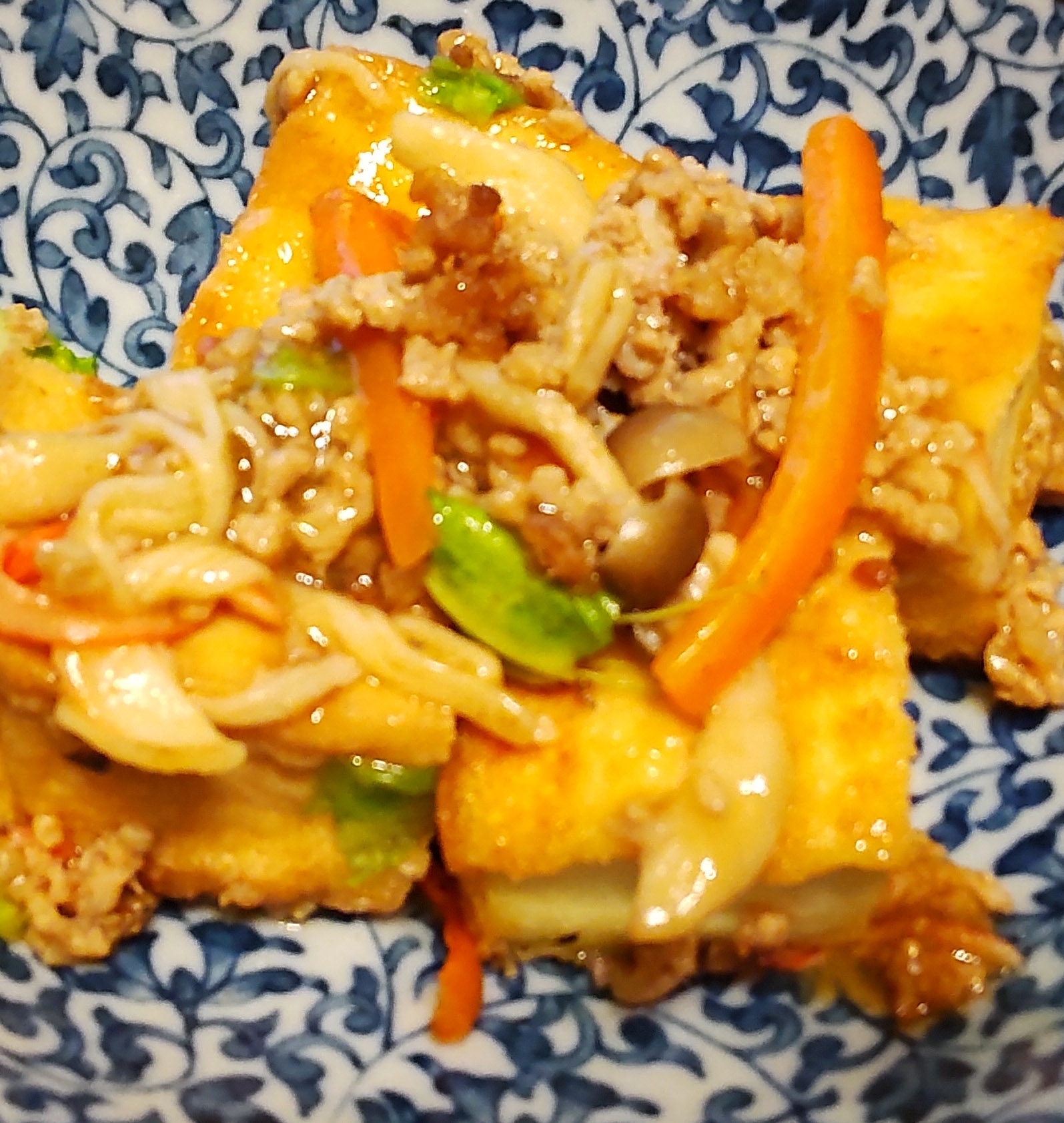 厚揚げのありものあんかけ