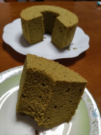 抹茶シフォンケーキ⌘14cm型⌘卵2個