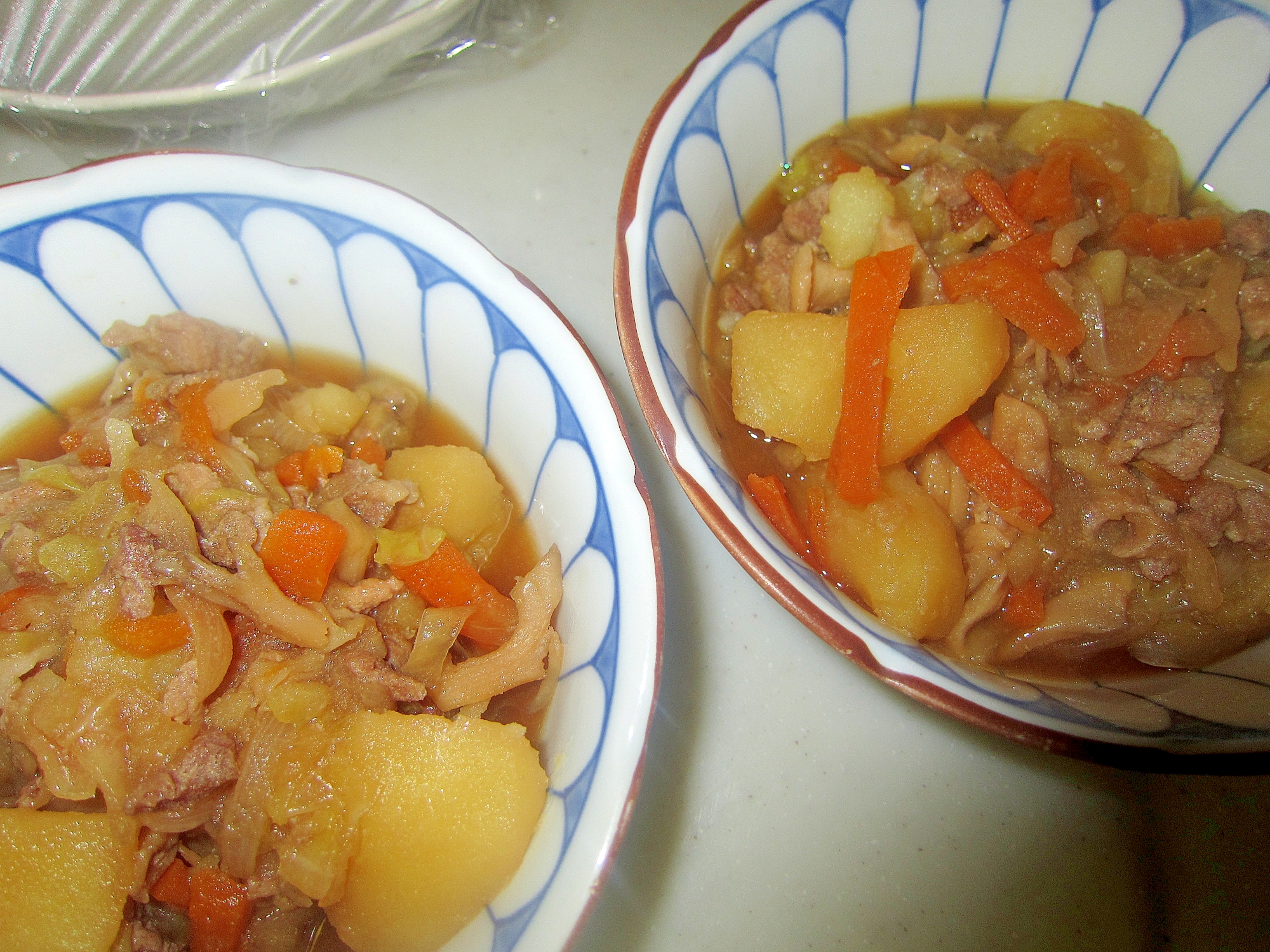 キャベツと舞茸の肉じゃが