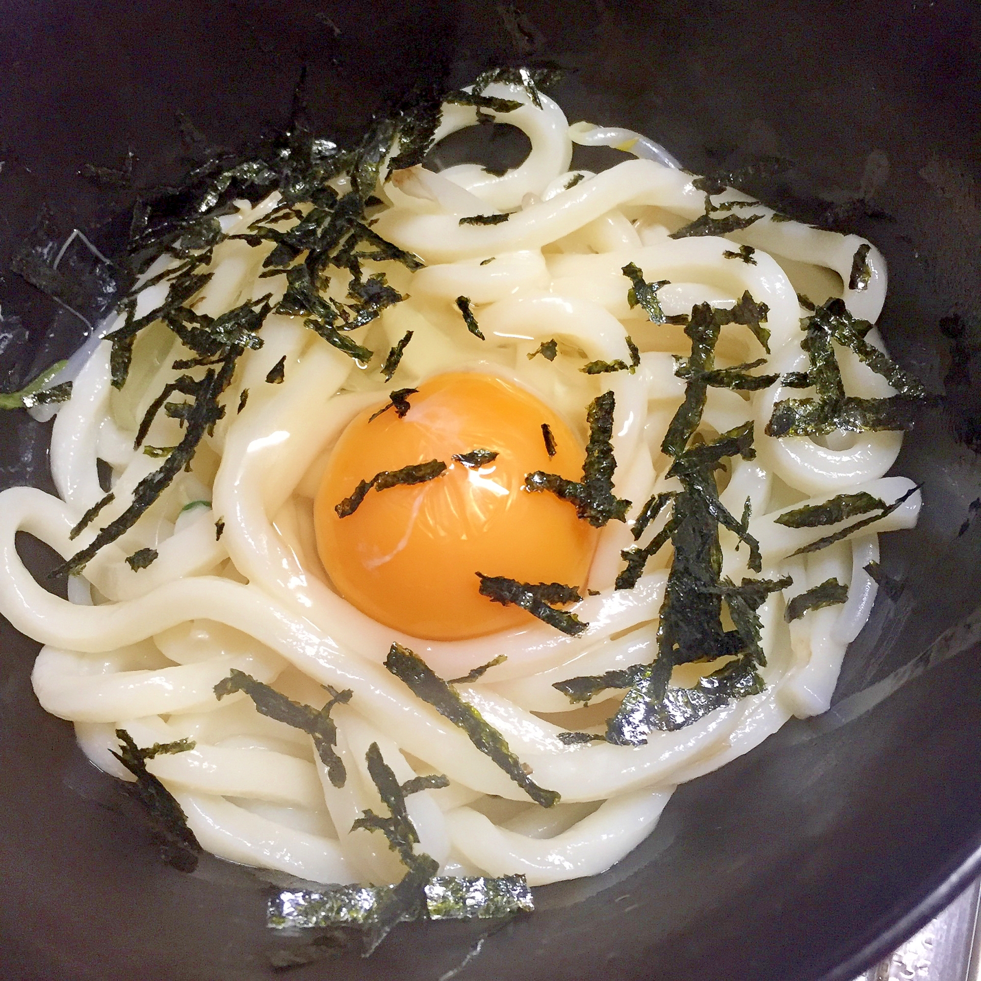 海苔かけ釜玉うどん☆