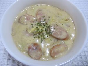 ♪白菜&ウインナーのチーズスープ♪