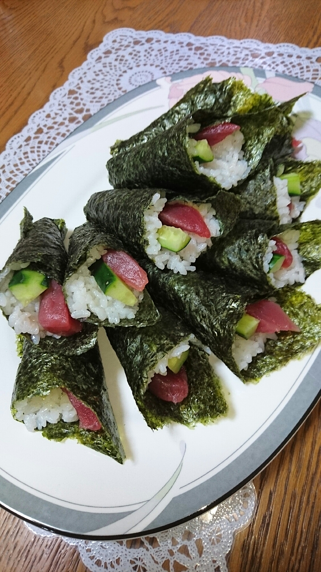 簡単 マグロの手巻き寿司(^^)