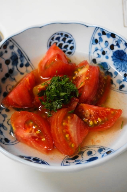 トマトと大葉の簡単おつまみ